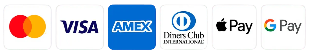 Accepted payment card logos