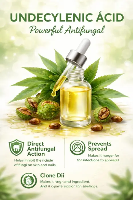 Seller artwork for undecylenic acid in the NailsCleanPro formula