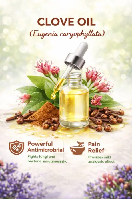 Seller artwork for clove oil associated with NailsCleanPro